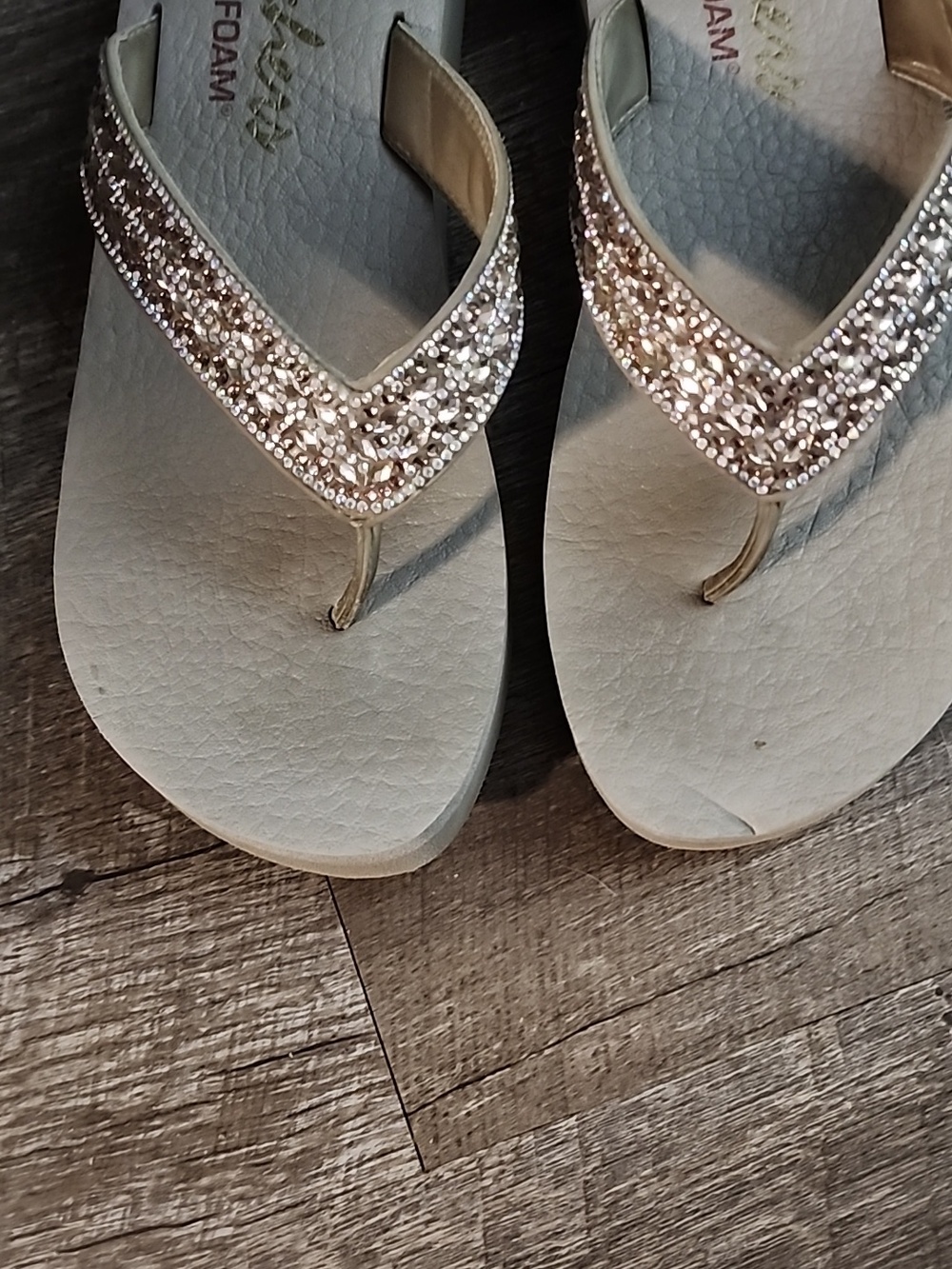 Sketcher Brand Rhinestone Slide Sandals